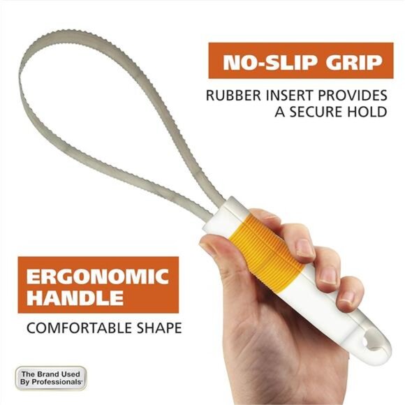 Double Sided Dog Shedding Blade with No-slip Grip - Coarse & Fine Teeth for Long - Picture 4 of 8